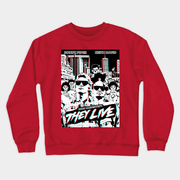 They Live 3D Crewneck Sweatshirt by DeadKiriyama